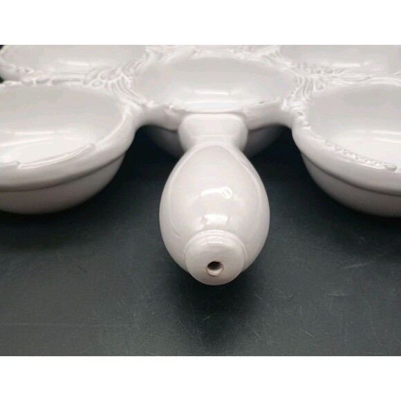 Style Eyes Baum Brothers Embossed Whiteware Baking Dish With 6 Round Cups - Picture 7 of 10